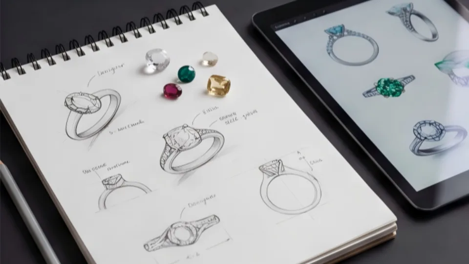 Custom jewelry project brief and design reference