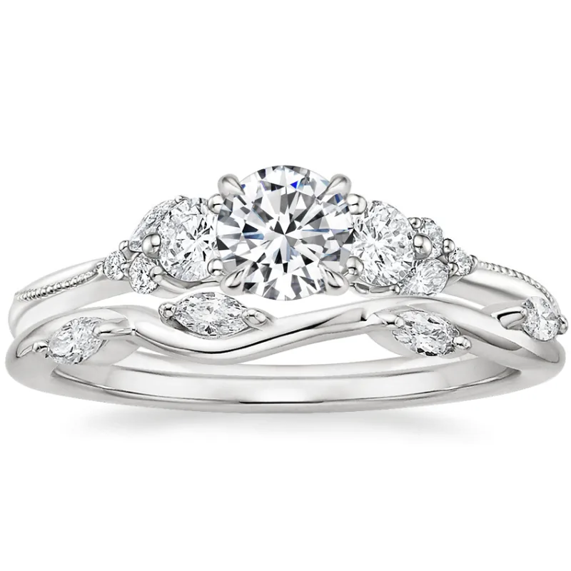 Botanical Lab-Grown Diamond Bridal Set Development