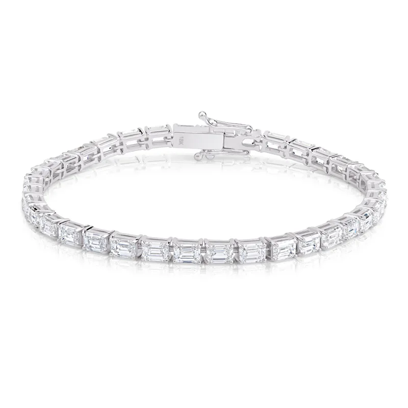 Emerald-Cut Lab-Grown Diamond Tennis Bracelet Manufacturing