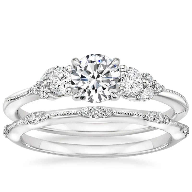 Round Milgrain Lab-Grown Diamond Bridal Set Manufacturing